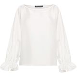Betty Barclay Dames blouse ecru (Maat: 36) - Effen - Halslijn: Ronde hals,