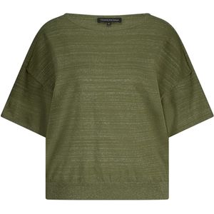 Tramontana Dames trui groen (Maat: M) - Glitter - Halslijn: Ronde hals,