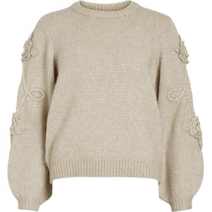 Vila - Vifaye O-neck - Gebreide Trui - Cement