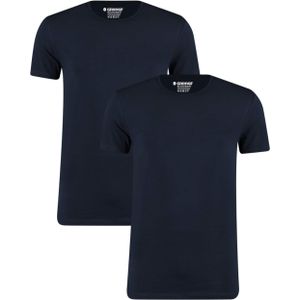 Garage T-shirt blauw (Maat: XL) - Effen - Halslijn: Ronde hals,