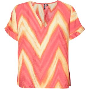 Vero moda T-shirt rood (Maat: S) - Halslijn: V-hals,