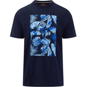 Fynch-Hatton T-shirt blauw (Maat: M) - Fotoprint - Halslijn: Ronde hals,