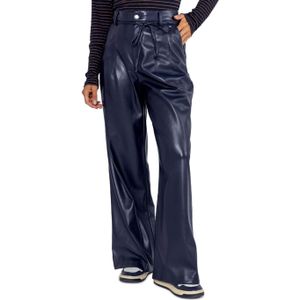 Poools - Broek 533138-P793 - Damesbroek - Hoge Taille - Glanzende Afwerking