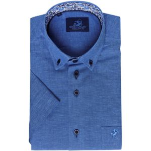 Eden Valley Overhemd korte mouw blauw (Maat: 2XL) - Mélange