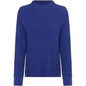 Olsen Dames trui blauw (Maat: 36) - Effen - Halslijn: Ronde hals,