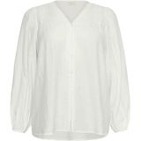 Kaffe Curve - Blouse - Wit - V-hals - Dames