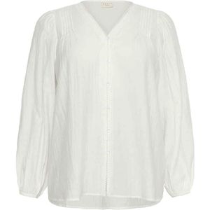 Kaffe Curve - Blouse - Wit - V-hals - Dames