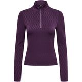 Only play Dames t-shirt paars (Maat: M) - Effen - Halslijn: Opstaande kraag met rits,