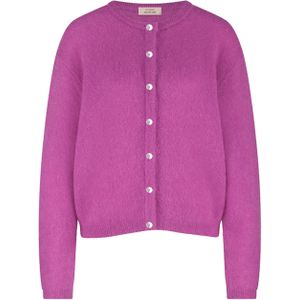 Studio Anneloes Dames vest roze (Maat: S) - Effen - Halslijn: Ronde hals,