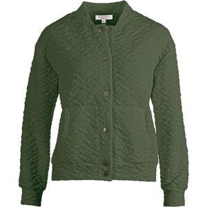 Enjoy Vest groen (Maat: XL) - Effen - Halslijn: Opstaande kraag,
