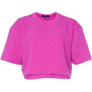 Refined Department T-shirt roze (Maat: L) - Effen - Halslijn: Ronde hals,