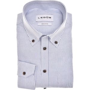Ledub - Modern Fit New - Overhemd - Blauw - Mouwlengte 7