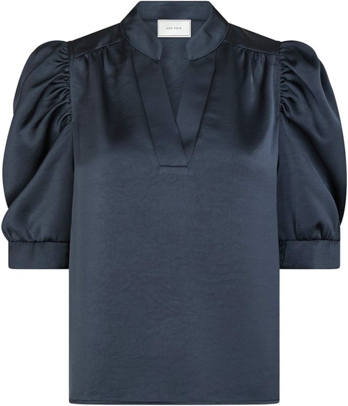 Neo Noir - Roella Heavy Sateen Blouse - Blauw - Dames