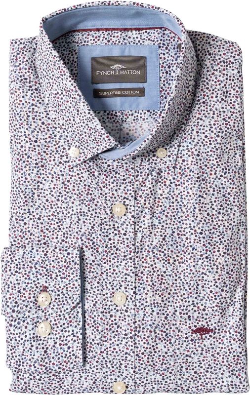 Fynch Hatton - 15148540 - Overhemd - Gestippeld - Met Lange Mouwen