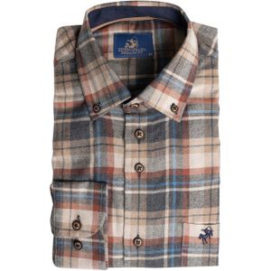 Eden Valley Heren overhemd lange mouw bruin (Maat: 2XL) - Ruit