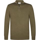 Profuomo - Trui - Groen - Lange Mouw - Ritssluiting
