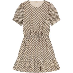 NIK&NIK - Jurk - Polyester - Korte Mouwen - Ronde Hals - Logopatroon