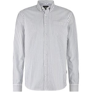 Bluefields Heren overhemd lange mouw wit (Maat: M) - Streep