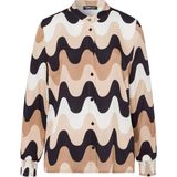 Frank Walder - Blouse - Beige - Ronde Hals