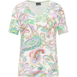 Barbara Lebek T-shirt multicolor (Maat: 42) - Halslijn: V-hals,