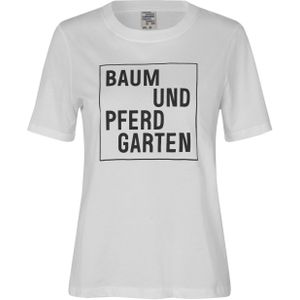 Baum und Pferdgarten T-shirt wit (Maat: XS) - Fotoprint - Halslijn: Ronde hals,