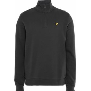 Lyle & Scott Heren trui met rits grijs (Maat: L) - Effen - Halslijn: Opstaande kraag met rits,