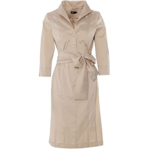 MOQ Dames jurk beige (Maat: 42) - Effen - Halslijn: Revers,
