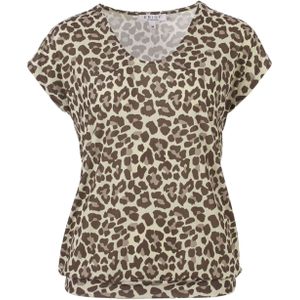 Enjoy - Top - Beige - Mouwloos - Allover Print