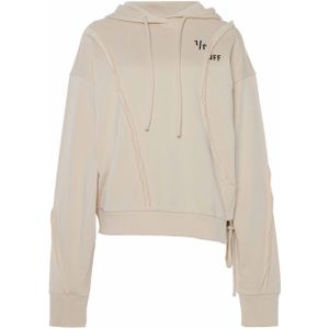 1/OFF Paris Sweater beige (Maat: L) - Effen - Halslijn: Capuchon,