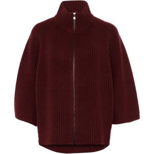 FFC Fashion Vest bordeaux (Maat: S) - Effen - Halslijn: Opstaande kraag,