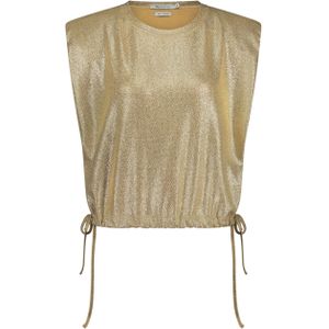 Nukus T-shirt goud (Maat: XL) - Glitter - Halslijn: Ronde hals,