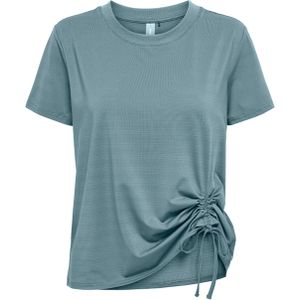 Only play Dames t-shirt blauw (Maat: L) - Effen - Halslijn: Ronde hals,