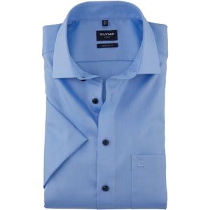 Olymp Modern fit Luxor Overhemd korte mouw blauw (Maat: 42) - Effen