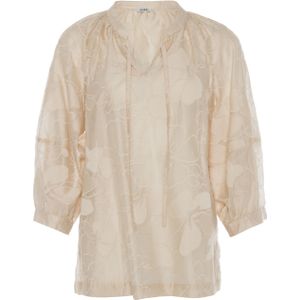 Kyra Blouse beige (Maat: 48) - Halslijn: V-hals,