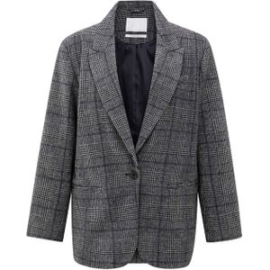 YAYA - Oversized Checked Blazer - Grijs