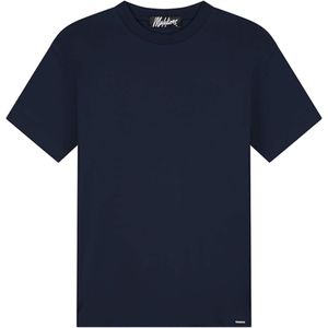 Malelions T-shirt blauw (Maat: XL) - Effen - Halslijn: Ronde hals,