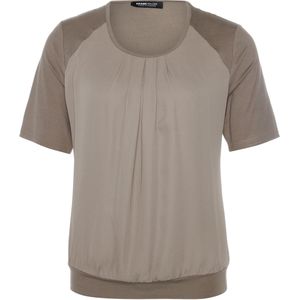 Frank Walder T-shirt bruin (Maat: 42) - Effen - Halslijn: Ronde hals,