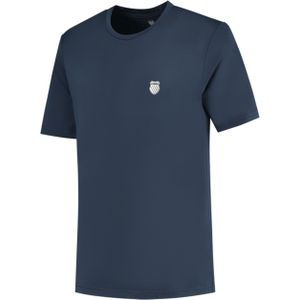 K-Swiss T-shirt blauw (Maat: L) - Effen - Halslijn: Ronde hals,