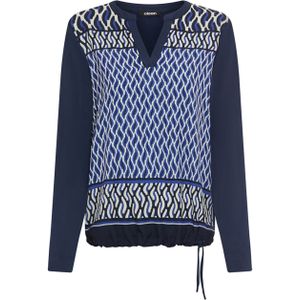 Olsen Dames longsleeve blauw (Maat: 36) - Halslijn: V-hals,