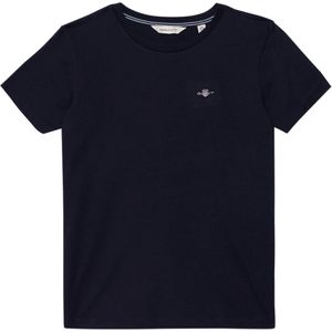 Gant T-shirt blauw (Maat: 152) - Effen - Halslijn: Ronde hals,