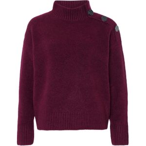 EsQualo - Trui - Maroon - Dames - Met Schouderknopen - W25 07722 740
