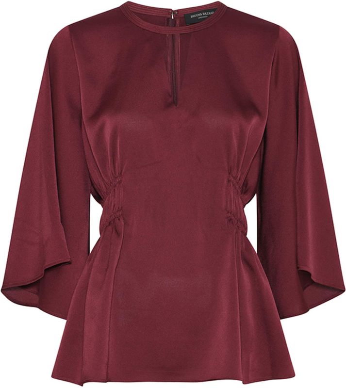 Bruuns Bazaar - Acacia BBVenila - Blouse - Rood - Vleermuismouwen