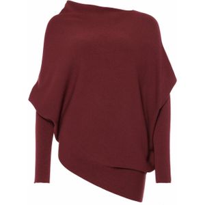 Summum Woman Trui bordeaux (Maat: M) - Effen - Halslijn: Off shoulder,