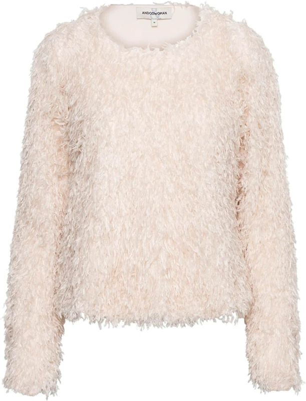 &Co - Pullover - Beige - Lange Mouw - Gevoerd