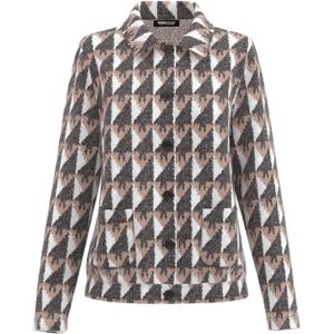 Frank Walder Dames vest beige (Maat: 42) - Halslijn: Polokraag,