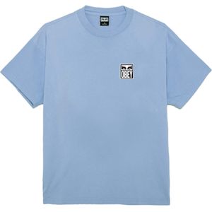 Obey T-shirt blauw (Maat: S) - Fotoprint - Halslijn: Ronde hals,