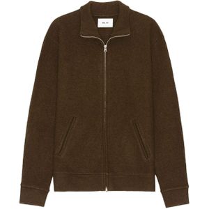 NN.07 Heren vest bruin (Maat: S) - Halslijn: Opstaande kraag,