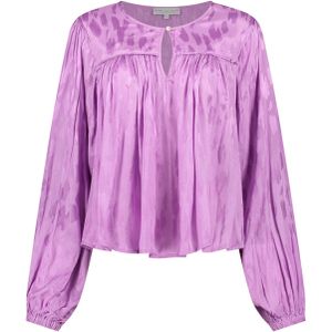 Amaya Amsterdam Blouse paars (Maat: S) - Halslijn: Ronde hals,