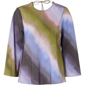 Selected Femme Blouse blauw (Maat: 40) - Halslijn: Ronde hals,