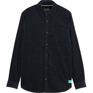 Scotch & Soda - Overhemd - Zwart - Lange Mouw - Regular-fit Corduroy